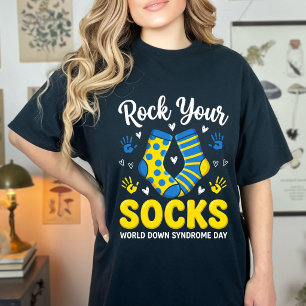T-shirt Drôle Rockez Vos Chaussettes 21/3 Journée de Sensi