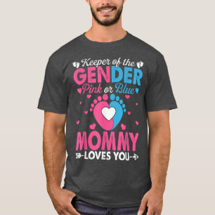 T-shirt Drôle Rose Ou Bleu Maman Aime Vous Sexe Révéler C