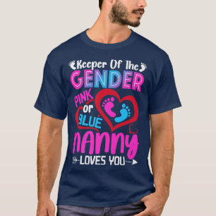 T-shirt Drôle Rose ou Bleu Nanny t'aime Genre Révéler C