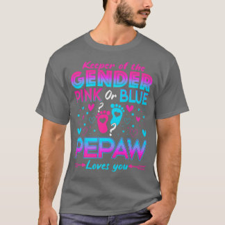 T-shirt Drôle Rose Ou Bleu Pepaw Vous Aime Genre Révéler C