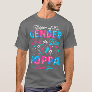 T-shirt Drôle Rose Ou Bleu Poppa Vous Aime Révélation De S