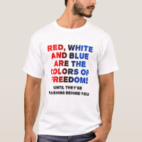 T-shirt drôle rouge blanc et bleu