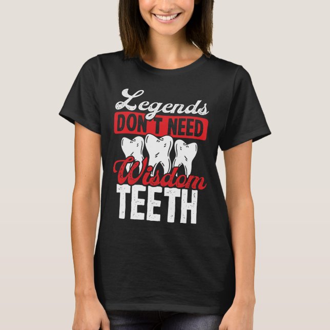 T-shirt Drôle Sagesse Dents Enlèvement Sagesse Chirurgie D (Devant)