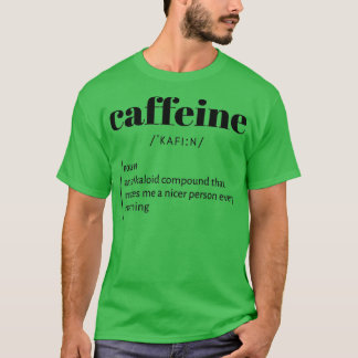 T-shirt drôle sarcastique addiction au thé café définition