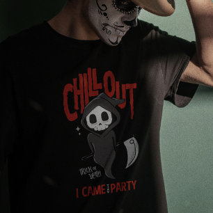 T-shirt Drôle Sarcastique GrimReaper Costume de fête d'Hal