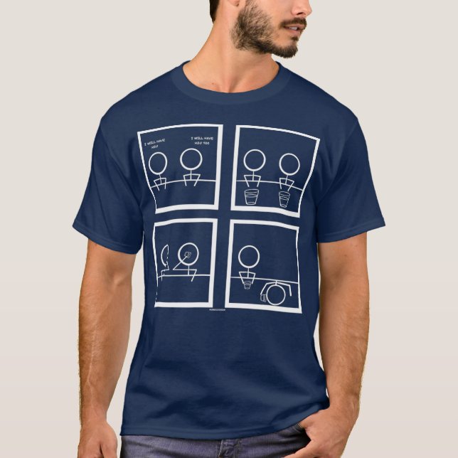 T-shirt Drôle Science Web Comic Chimie Mème Blague (Devant)