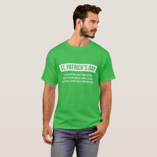 T-shirt Drôle Shamrock St Patrick's Day Dictionary Signifi