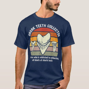 T-shirt Drôle Shark Teeth Collector Définition Fossils Col
