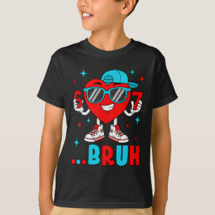 T-shirt Drôle Six Sept Bruh 67 Mème Cœur Saint-Valentin 