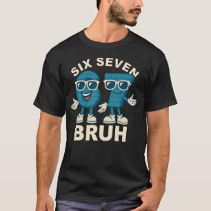 T-shirt Drôle Six Sept Bruh Brainrot Meme Cadeau Pour Homm
