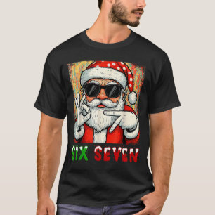 T-shirt Drôle Six Sept Mème Noël Cool Santa Citation 6