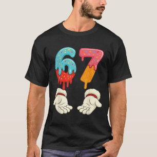 T-shirt Drôle Six Seven 6 7 Mème Noël Glace Couler 