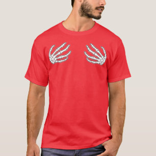 T-shirt Drôle Skeleton Costume de barre main Halloween Par