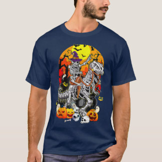 T-shirt Drôle Skeleton équitation maman Dinosaur T re Hall