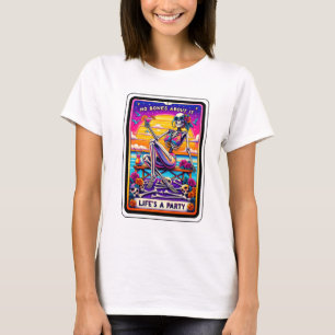 T-shirt Drôle Skeleton No Bones Lifes A Party Tarot
