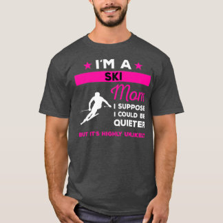 T-shirt Drôle Ski Maman Cadeau