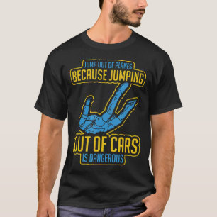 T-shirt Drôle Skydiving Parachutage Sauter Des Avions Gif