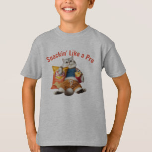 T-shirt Drôle Snackin De Chat Comme Un Pro