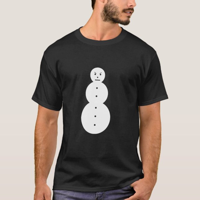 T-shirt Drôle Snowman En Colère Le Jeezy Snowman (Devant)