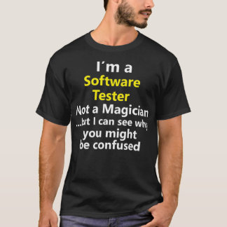 T-shirt Drôle Software Tester Job Office Programme Cadeau