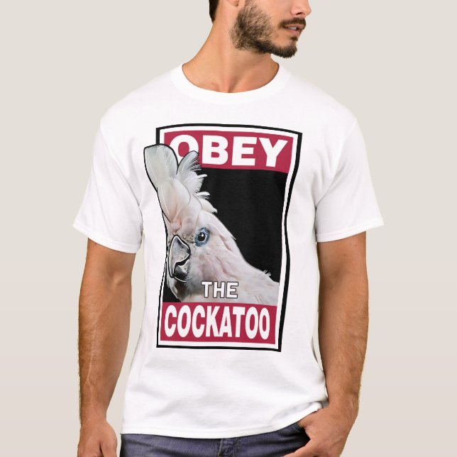 T-shirt Drôle Solomons Cockatoo - Oiseau Art (Devant)