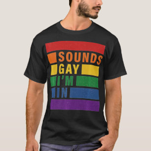 T-shirt Drôle Sonne Gay IM In Avec Arc En Arc En Arc Pour 