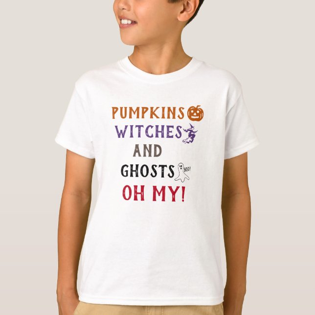 T-shirt Drôle Sorcières Citrouilles Fantômes Oh Mon Citati (Devant)