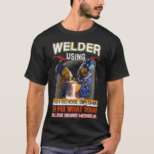 T-shirt Drôle Soudage Tee Fier Soudeur Cadeau Premium