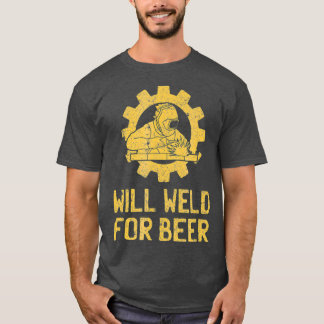 T-shirt Drôle Souder Cadeaux de soudure pour la bière