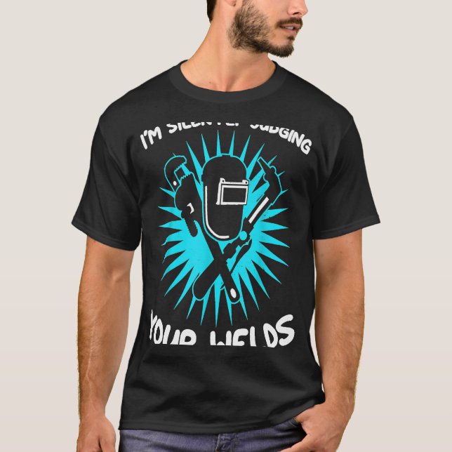 T-shirt Drôle Soudeur Cadeau Design Je suis Silencieux Jug (Devant)