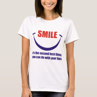 T-shirt Drôle - sourire, son la 2ème meilleure chose que