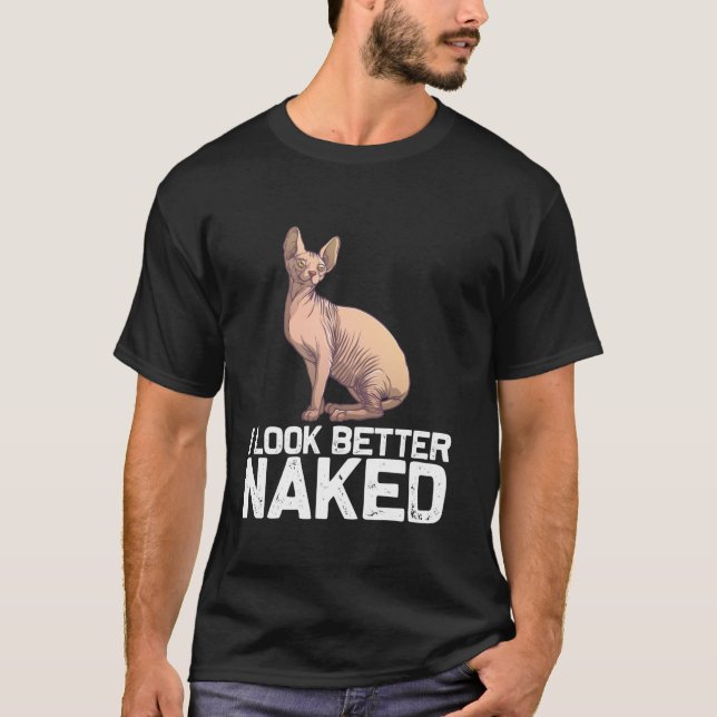 T-shirt Drôle Sphynx Conception Chat Pour Hommes Femmes Ch (Devant)