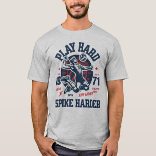 T-shirt Drôle Spikeball Citation Jouer Hard Spike Harder