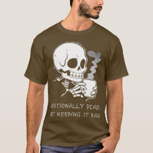 T-shirt Drôle Squelette Lazy Costume Goth Hommes Femmes Dr