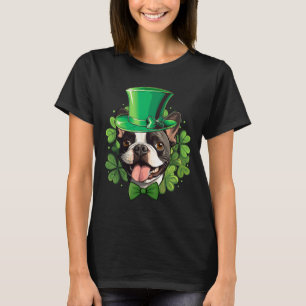 T-shirt Drôle St Patricks Boston Terrier