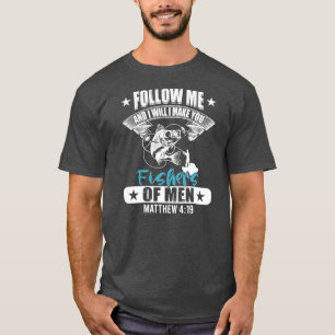 T-shirt Drôle Suivez-Moi Fisher D'Hommes Christian Fishing