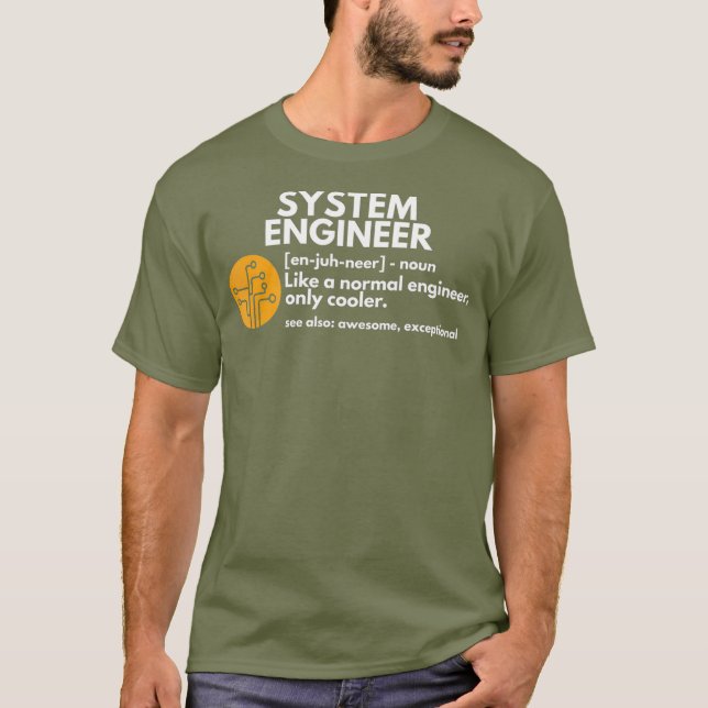 T-shirt Drôle System Engineer Definition Software Don (Devant)
