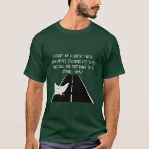 T-shirt drôle-T pourquoi a fait la croix de poulet la