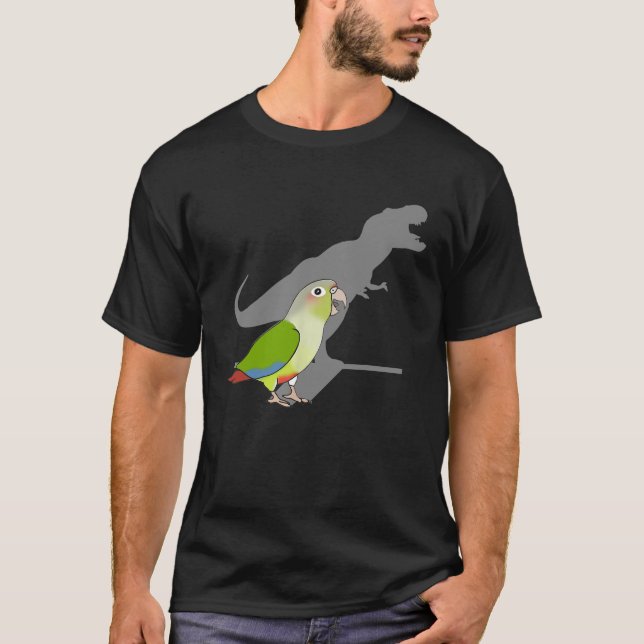T-shirt Drôle T-Rex Cinnamon Conure Dinosaure Parrot Birb  (Devant)