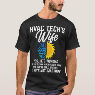 T-shirt Drôle Technicien HVAC Cadeau Pour Femmes Cool HVAC