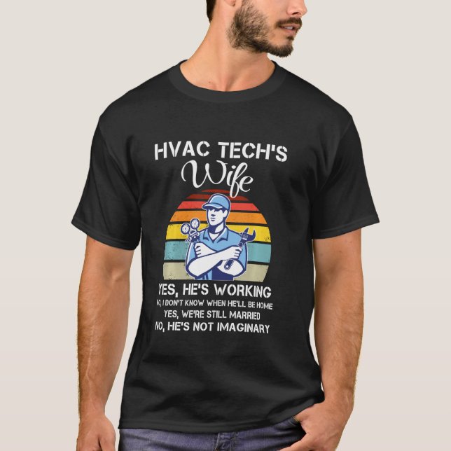 T-shirt Drôle Technicien Hvac Pour Femmes Cool Hvac Tech W (Devant)