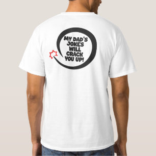 T-shirt Drôle Texte de design Les blagues de mon père vont