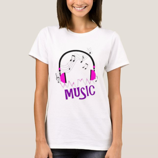 T-shirt Drôle Texte Et Musique Graphique Thématique (Devant)
