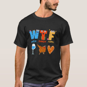 T-shirt Drôle Thanksgiving avec la Turquie pour dîner en f