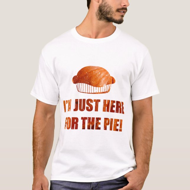 T-shirt Drôle Thanksgiving ici pour le Citrouille à tarte (Devant)