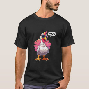 T-shirt Drôle Thanksgiving Turkey Moo I m A Cow Men Women