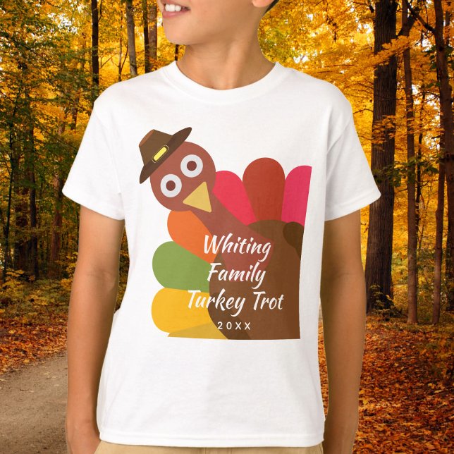 T-shirt Drôle Thanksgiving Turquie Trot Matching Famille (Créateur téléchargé)