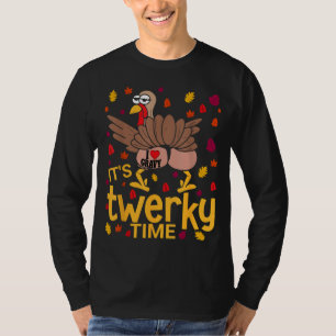 T-shirt Drôle Thanksgiving Twerky Turkey Butt I Heart Grav