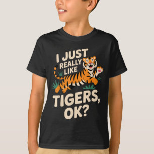T-shirt Drôle Tigre Art Pour Hommes Femmes Garçons Filles