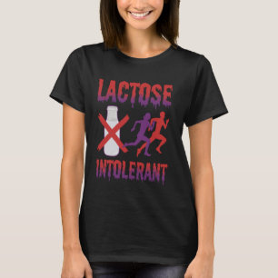 T-shirt Drôle Tolérant au Lactose Mème Lait Tummy Ache Sur
